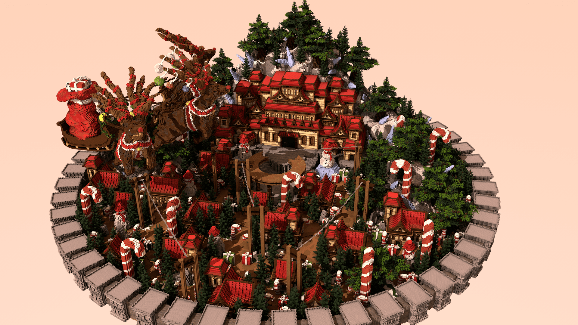 Santa's ring Minecraft build by BuildRoom