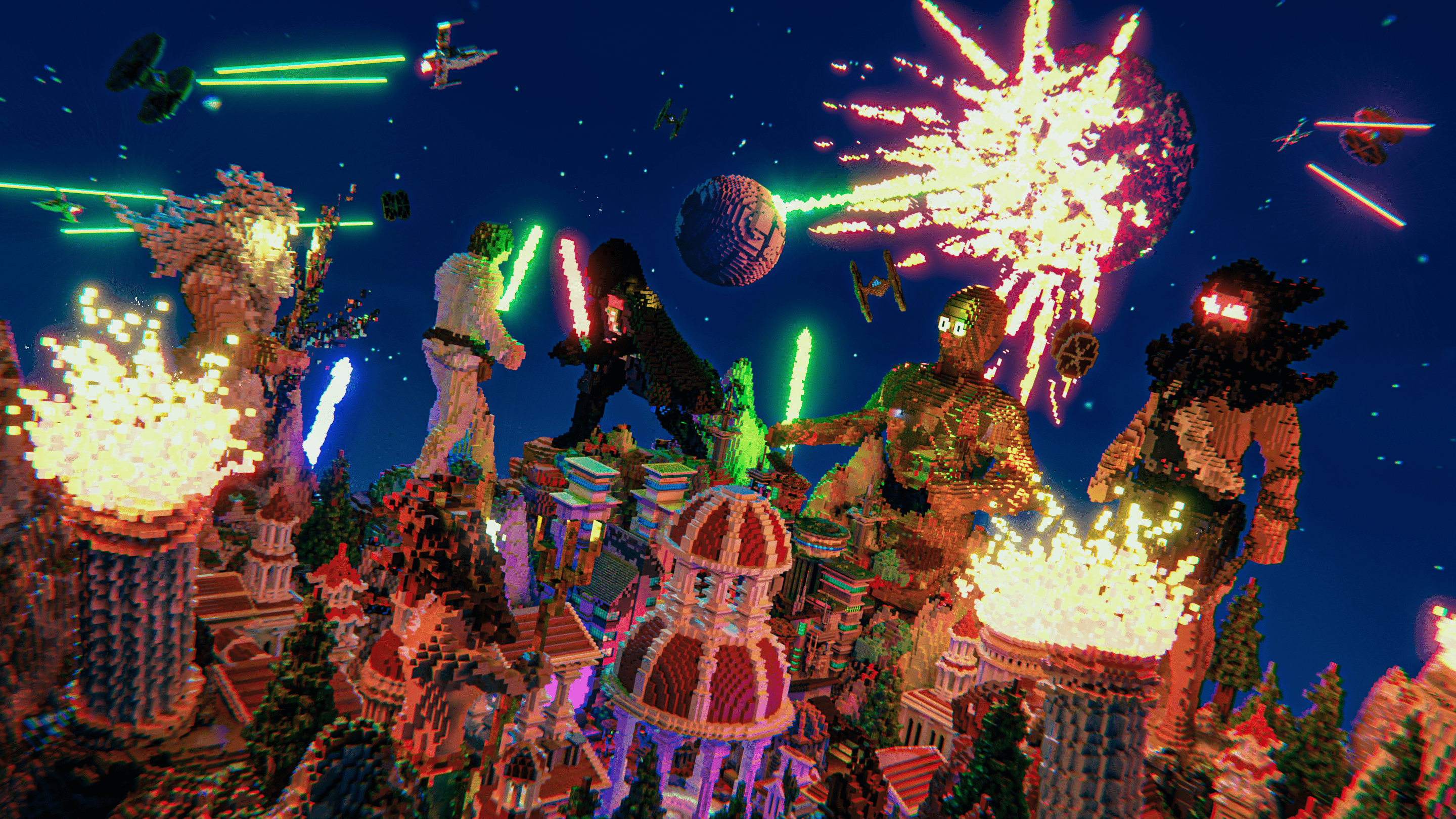 Duel of the Fates Minecraft build by BuildRoom